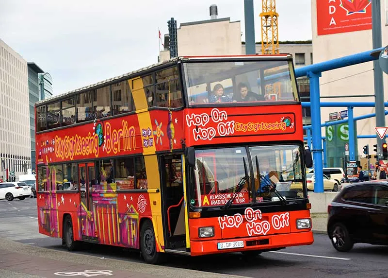 City tours bus on street