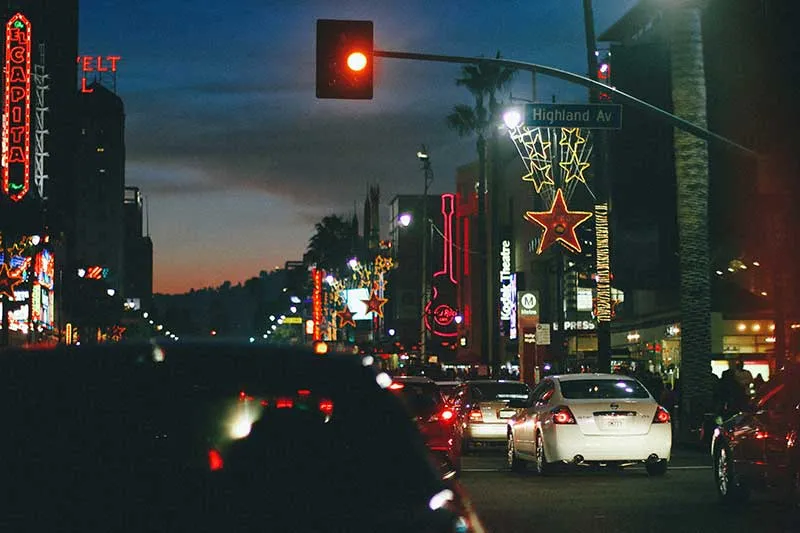 Hollywood Blvd. Highland Ave. intersection