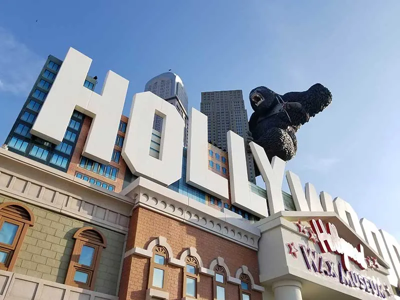 Hollywood was museum exterior on Hollywood bus tour