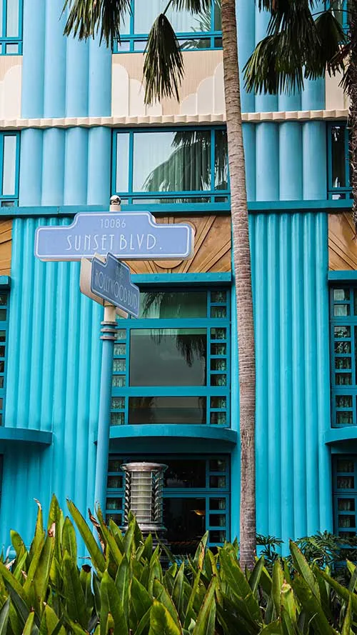 Art deco building on Sunset Blvd.